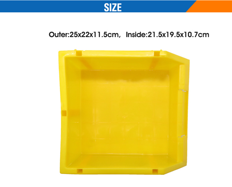 REPB004 Plastic boxes for machinery parts stackable for warehouse ...